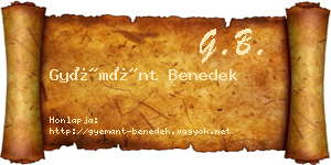 Gyémánt Benedek névjegykártya